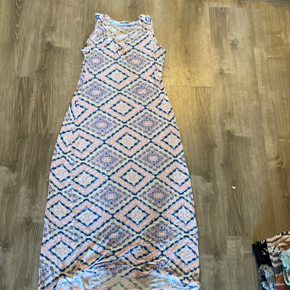 Pink and blue dress